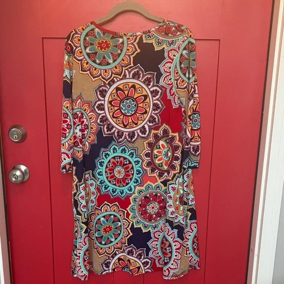Twenty Ten Multicolor Bohemian Patterned Dress‎ Size Large - Picture 3 of 4